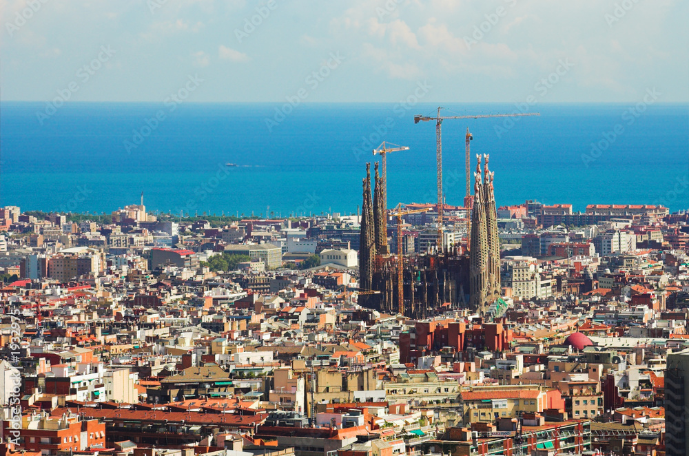 Obraz premium panorama in barcelona,