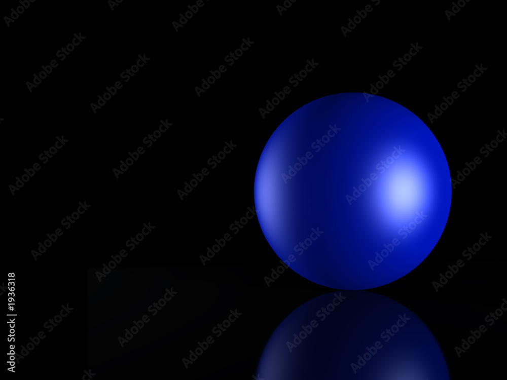3d blue_ sphere