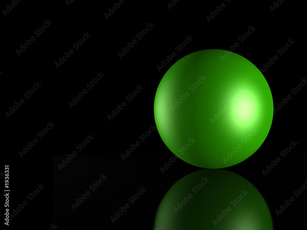 3d green_ sphere
