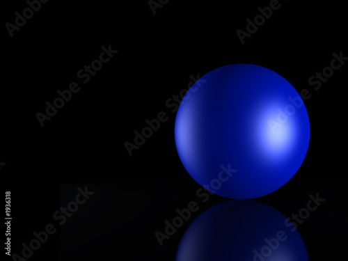 3d blue_ sphere photo