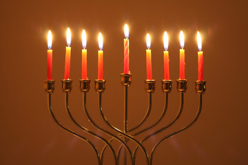 hannukah menorah, dark background