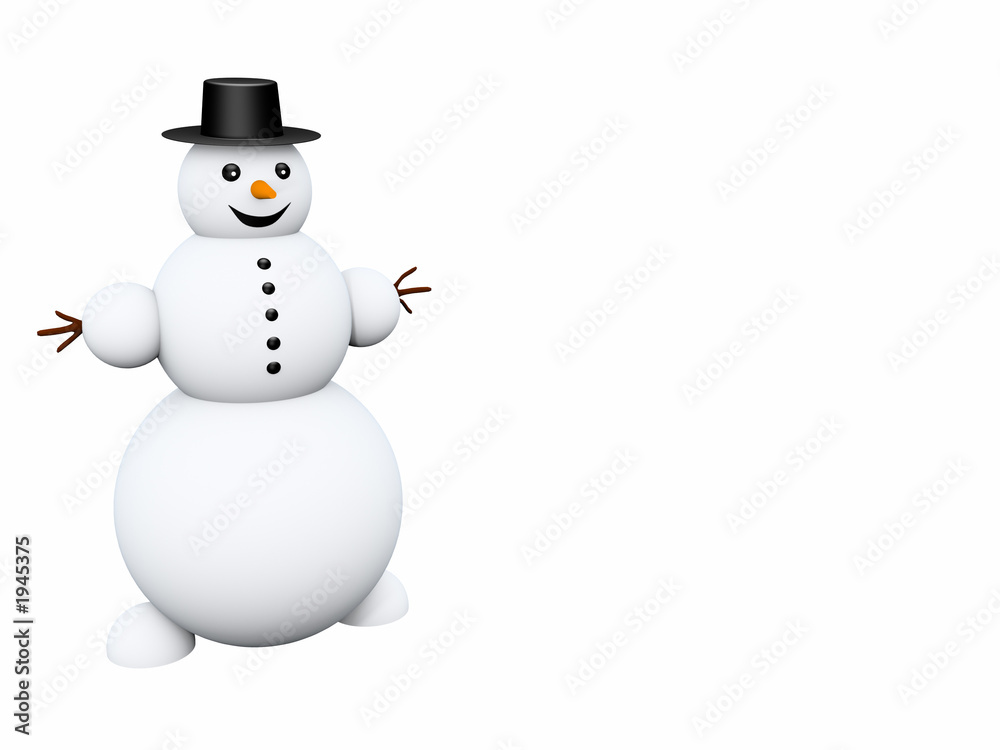 snowman on white