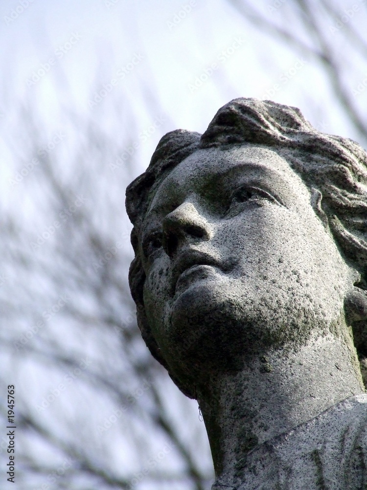 statue at graveside