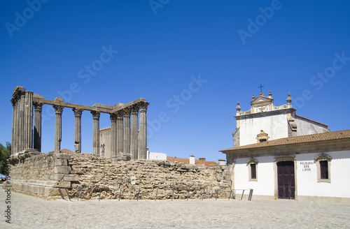 roman temple in évora, portugal