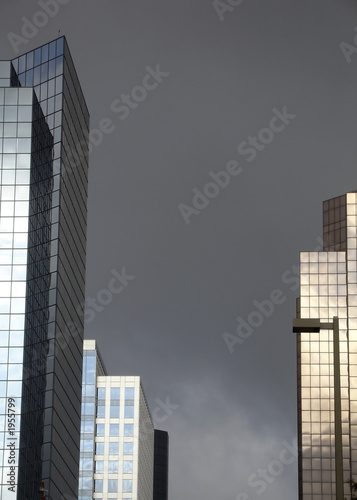 downtown on a stormy day