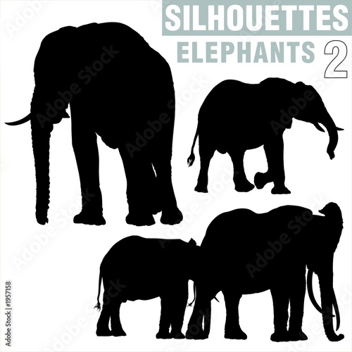 elephants silhouettes 2