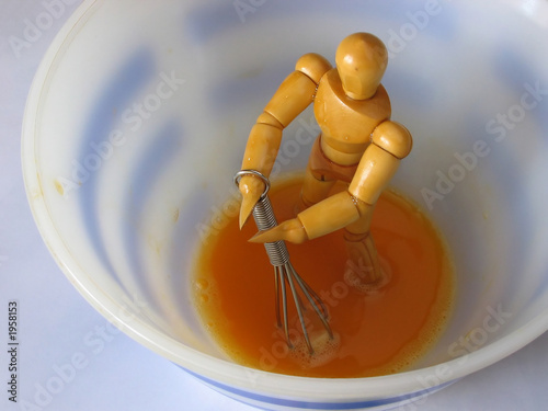 dummy beating egg
