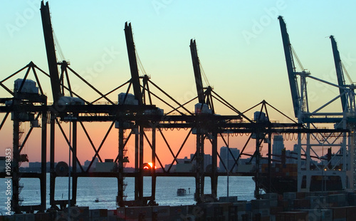 miami port at dusk