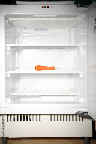 almost empty refrigerator