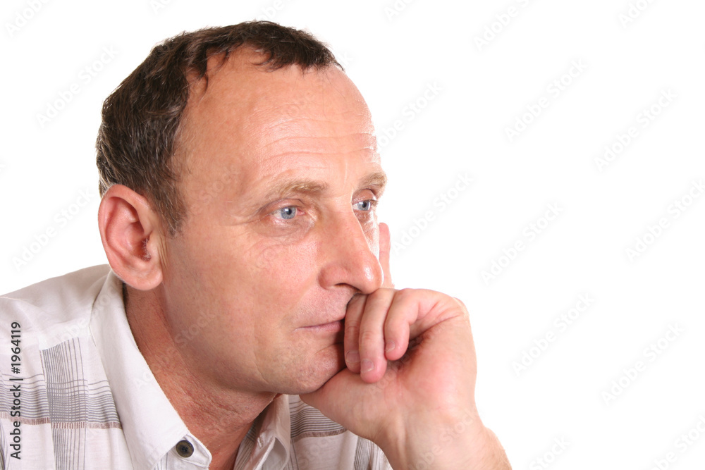 thinking senior