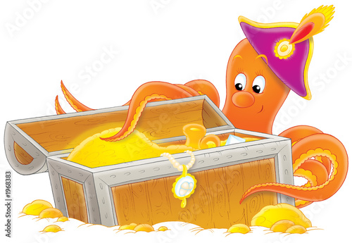 octopus and treasure