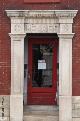 ornate business door