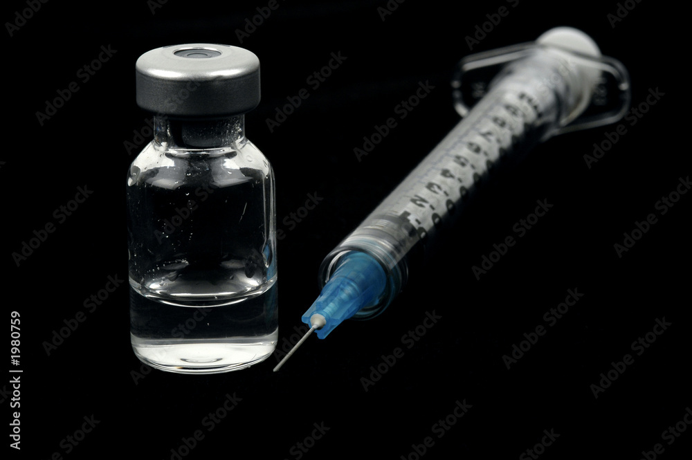 drug vial and syringe drug vial and syringe