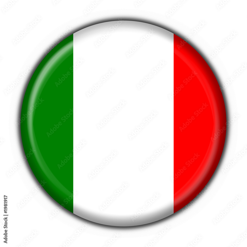 bottone bandiera italiana - italy flag Stock Illustration