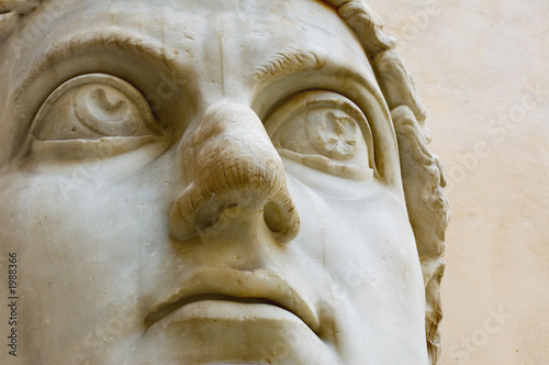 Photography head of ancient statue