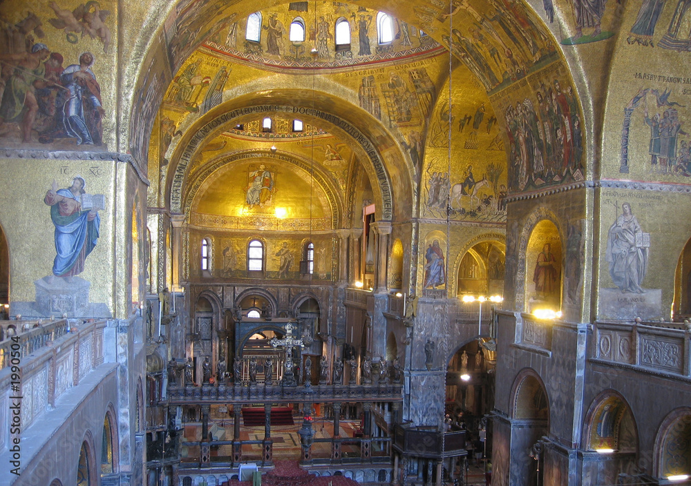interior de la basílica de sam marco, venecia
