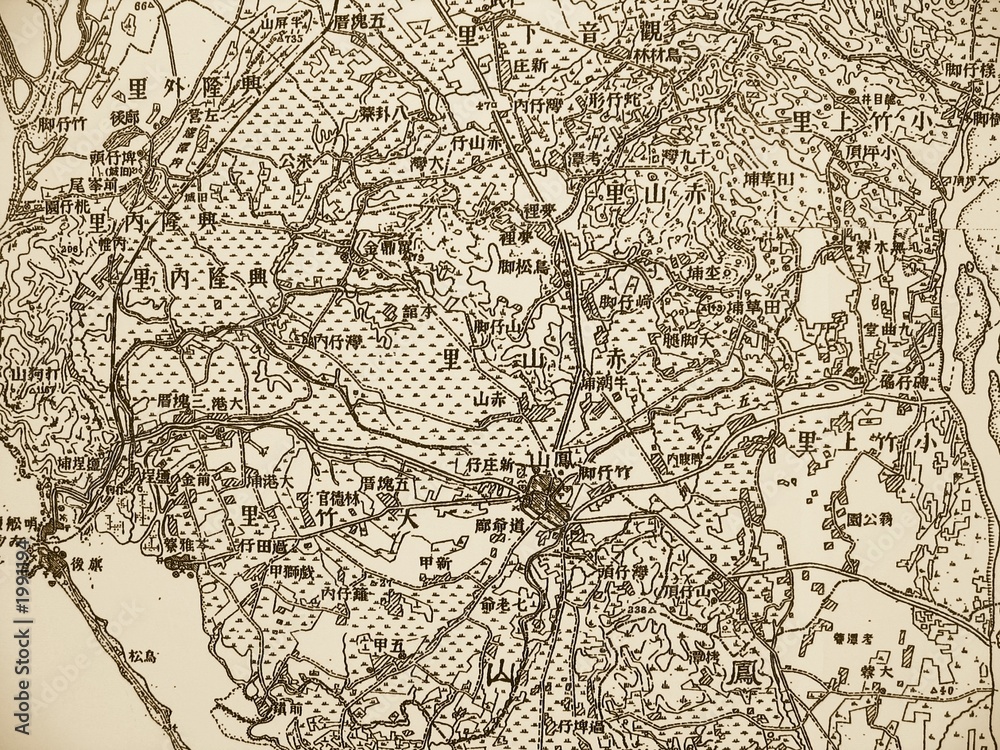 Fototapeta premium old chinese map