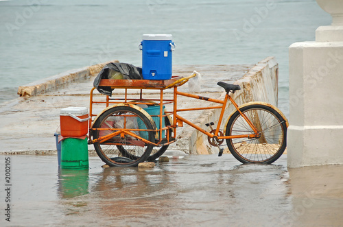 tricycle of steeet vendor photo