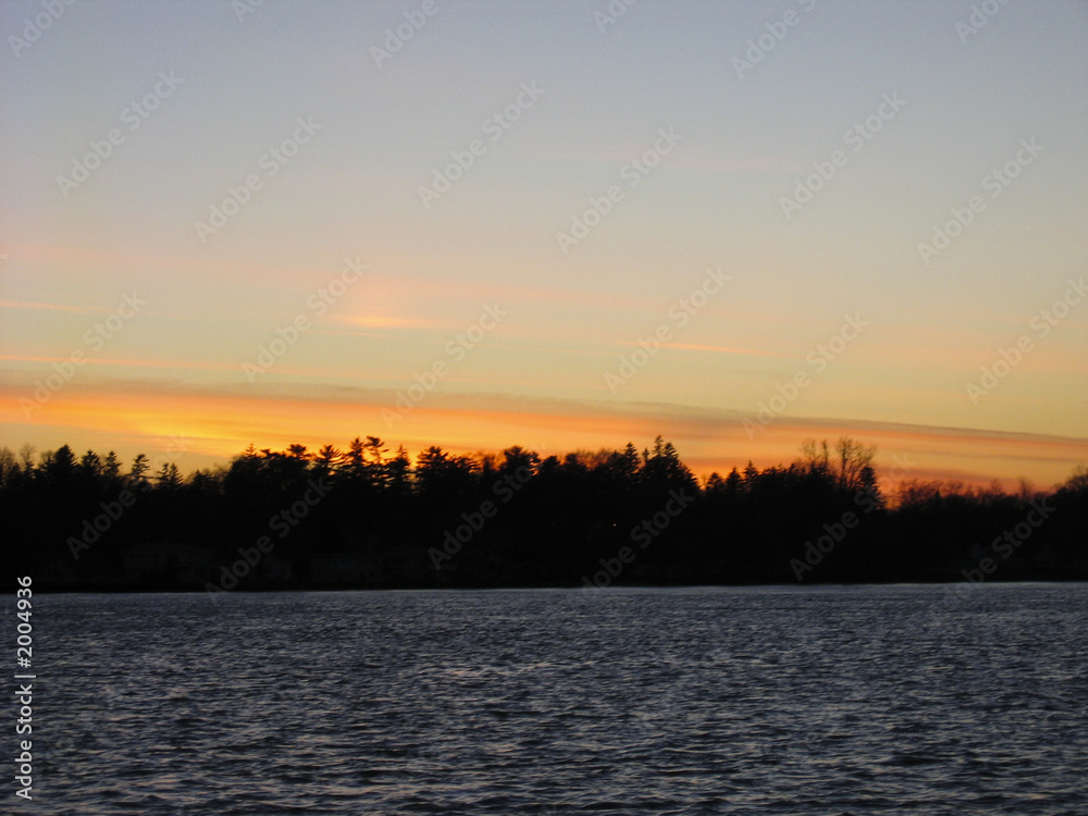 sunset over niagara river sunset over niagara river