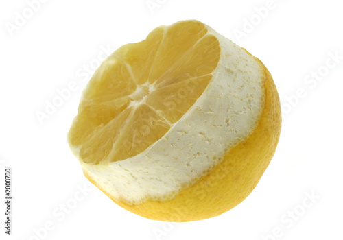 lemon profile on white photo