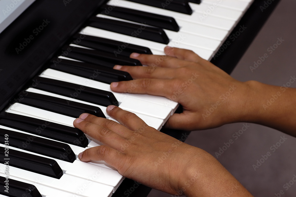 playing the piano