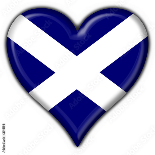 bottone cuore scozzese - scotland heart flag photo