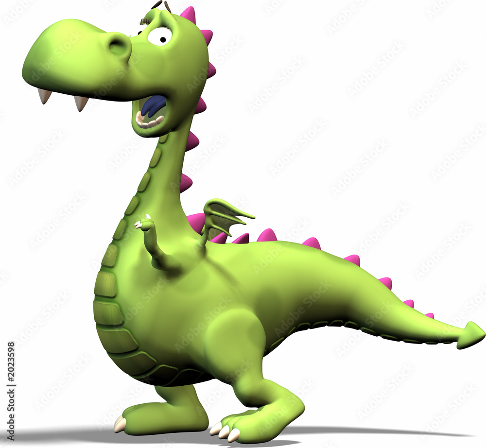 Fototapeta premium toon dragon on the walk