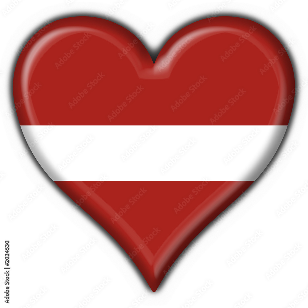 bottone cuore lettone - latvia heart flag