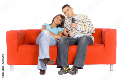 couple watching tv