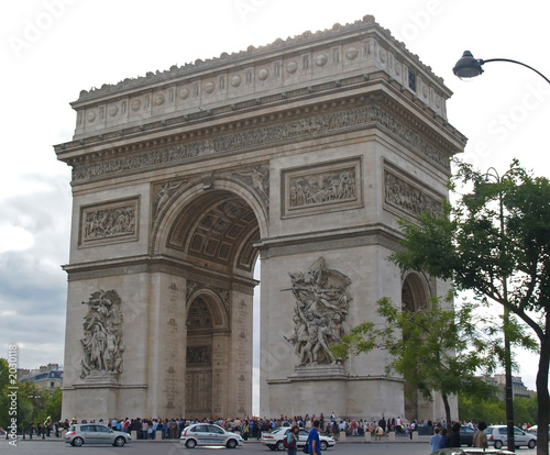 Canvas Print triumphal arch in paris