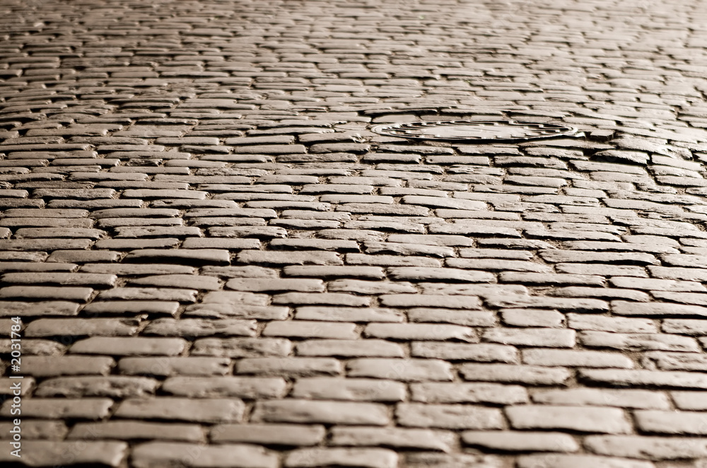 old cobblestone road