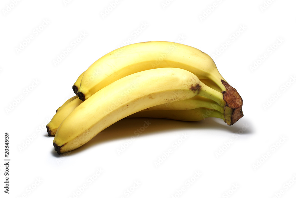bananas isolated on white