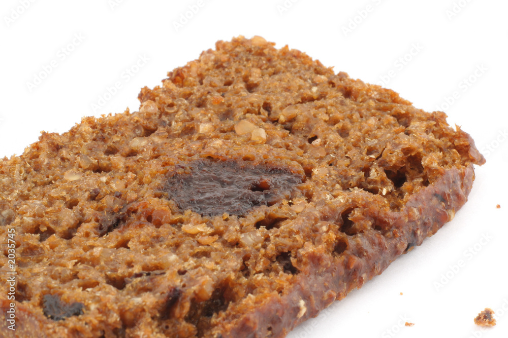 macro of diet bread with prune macro of diet bread with prune