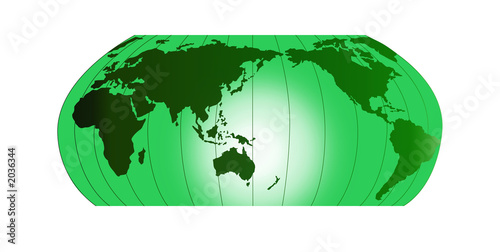 world map green 3d