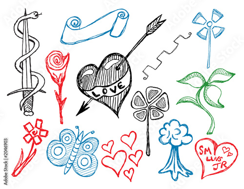 hand drawn doodles