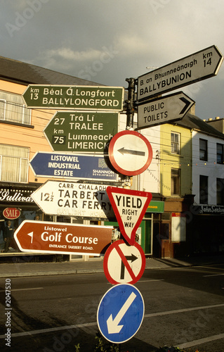 panneaux routiers en irlande