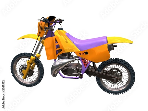 Fototapeta Naklejka Na Ścianę i Meble -  moto x motocross jaune orange