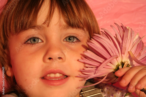 girl & flower