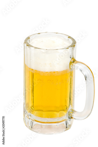 foamy ice cold beer