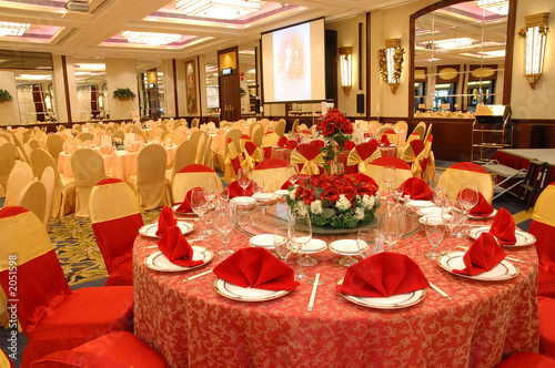 table setting in wedding banquet
