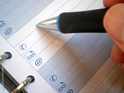 writing a new note in the diary