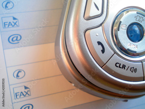 mobile phone and the organizer phonebook