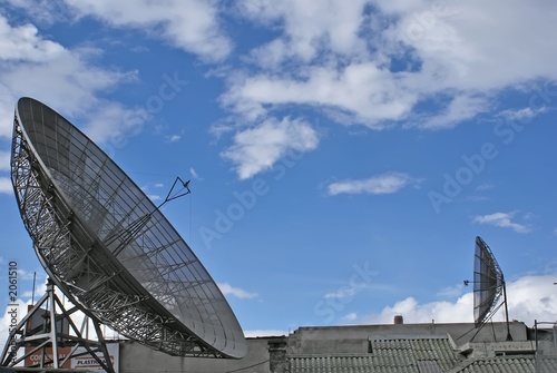 two dishes aerials