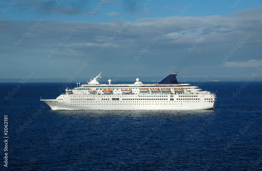 modern white cruise ship
