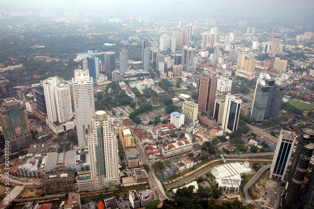 Fototapeta premium evening view kuala lumpur, malaysia