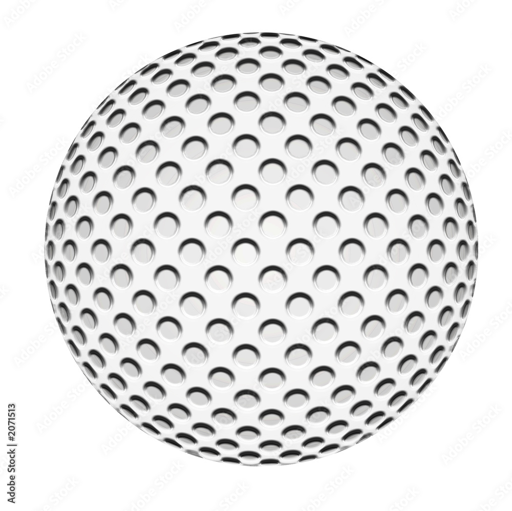 golf ball on white golf ball on white