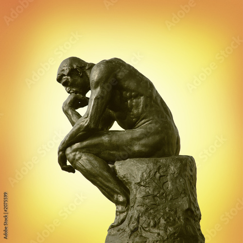 Canvas Print the thinker statue