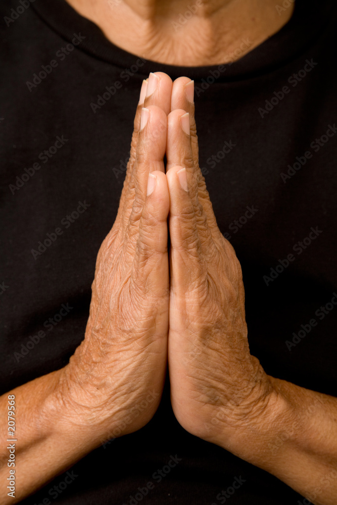 Fototapeta premium old woman praying