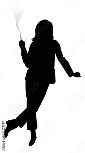 Foto smoking silhouette