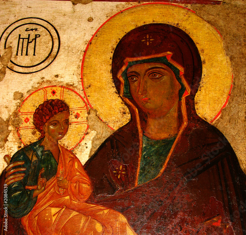 madonna (mary) and a child (jesus christ)